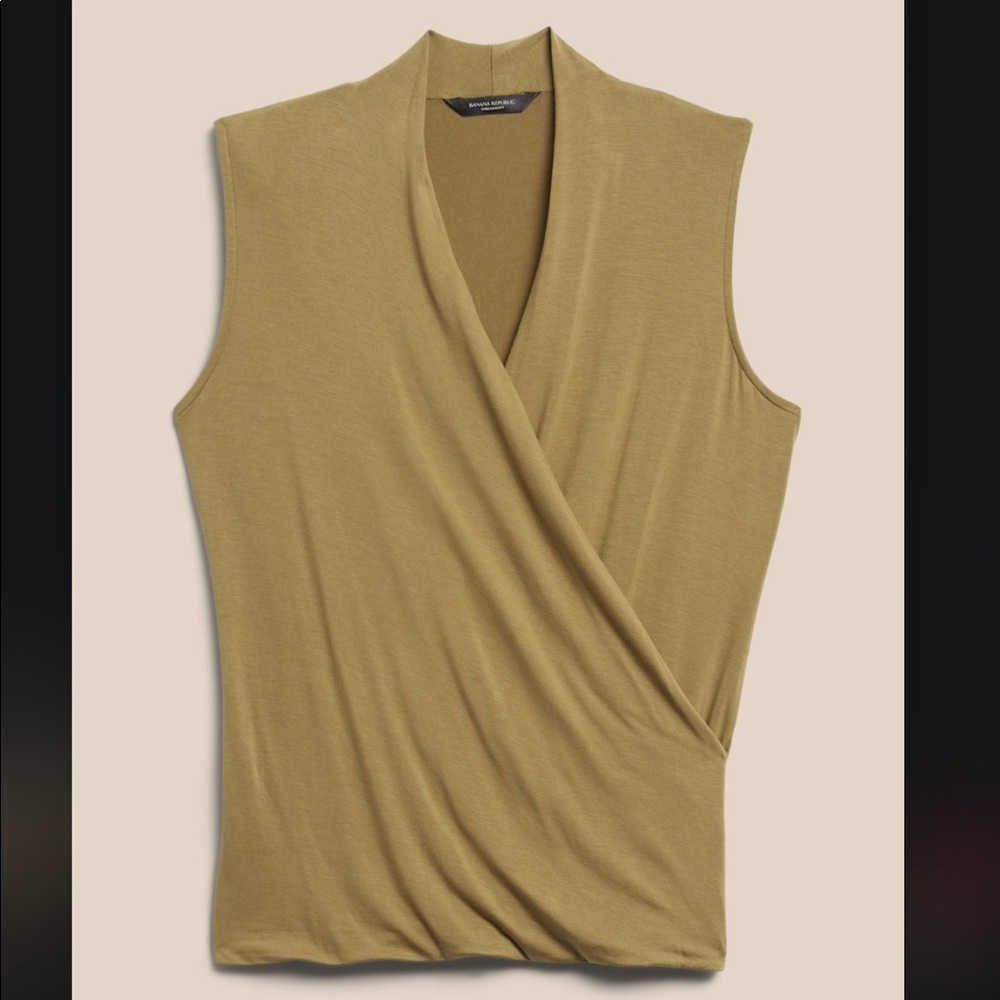Beige XXSP Banana Republic Threadsoft Wrap Top